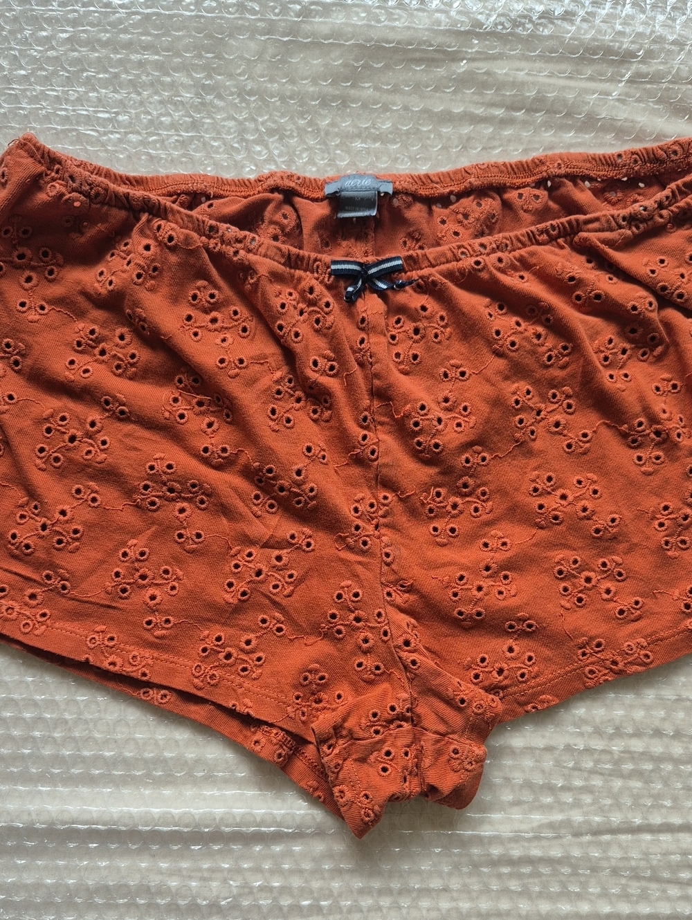 Aerie Women's Eyelet Lounge Shorts — Rust